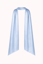 Satin Neck Scarf Light Blue