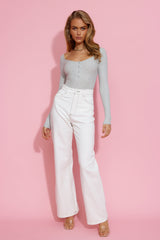 Cowgirl Dance Crop Jeans White