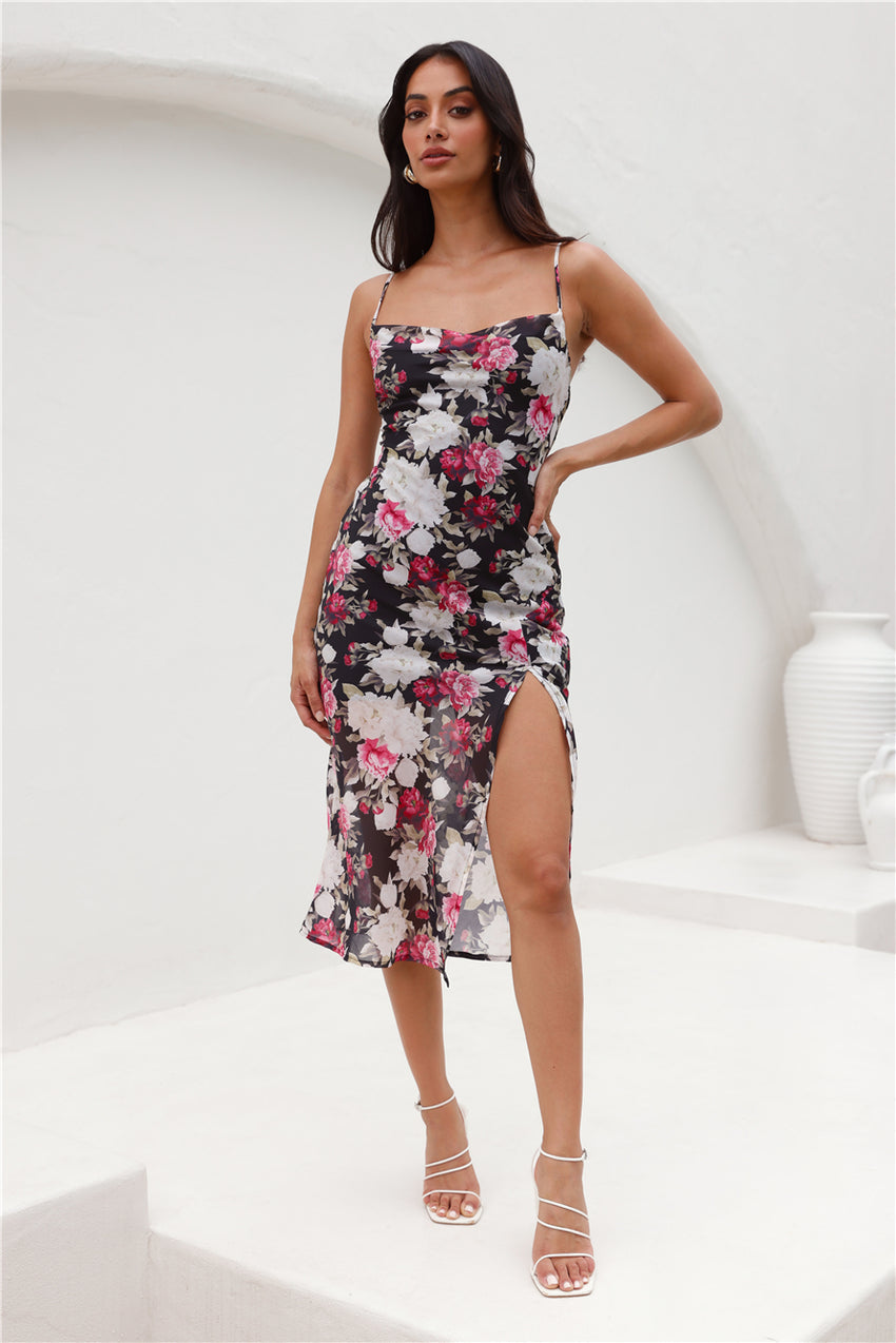 Join Together Midi Dress Black
