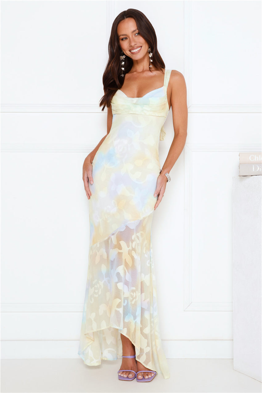 Lush Style Maxi Dress Yellow