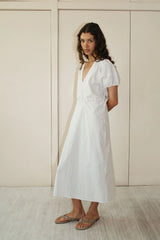 Pinched Dress - Lake Stripe